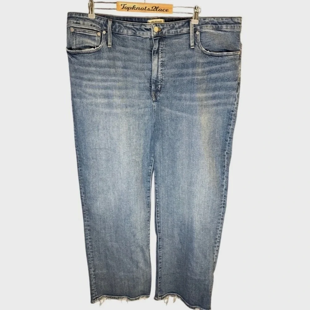 Madewell Slim Wide-Leg Crop Denim Jeans Size 36 Tall